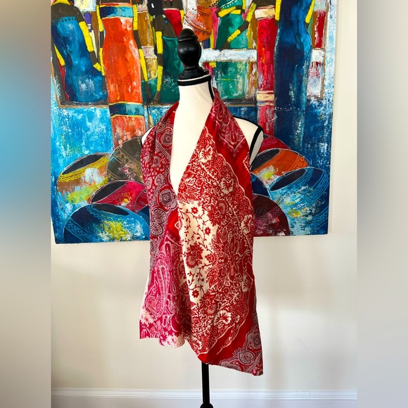 RALPH LAUREN BANDANA-PRINT SLEEVELESS BLOUSE - Picture 2 of 10